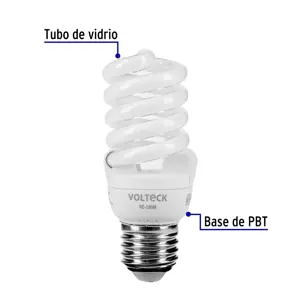 Lámpara espiral mini T2 13 W luz cálida en blíster, Volteck