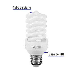 Lámpara espiral mini T2 23 W luz cálida en blíster, Volteck