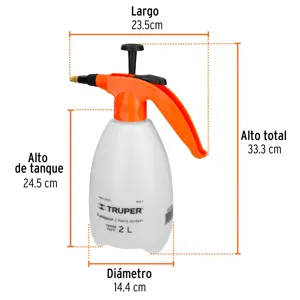 Fumigador de 2 litros doméstico, Truper