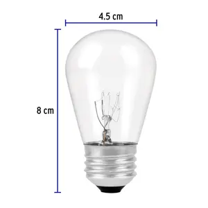 Lámpara incandescente S14 11 W luz cálida, Volteck