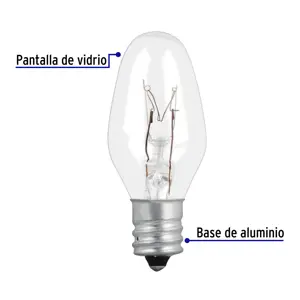 Volteck Caja con 50 focos incandescentes transparentes base E12 7.5W