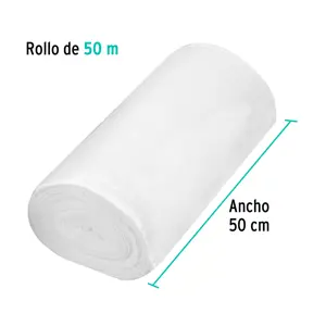 Rollo de 50 m de franela blanca de algodón, Klintek