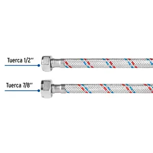 Foset Manguera p/WC, aluminio, 1/2