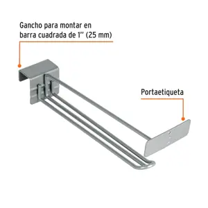 Gancho recto reforzado de 10