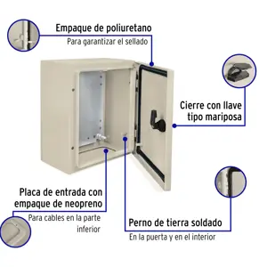 Gabinete metálico, 300 x 250 mm, VOLTECK