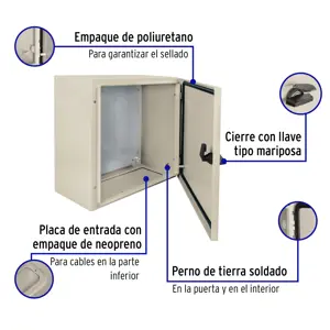 Gabinete metálico, 400 x 400 mm, VOLTECK