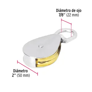 Garrucha metálica para noria de 2