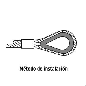 Bolsa con 10 guardacabos para cable de acero de 1/4