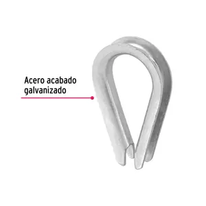 Bolsa con 10 guardacabos para cable de acero de 3/16