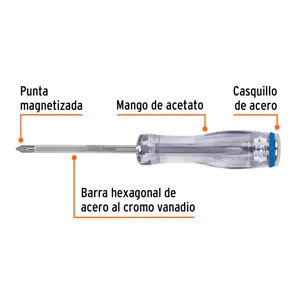 Desarmador de cruz de golpe 3/16