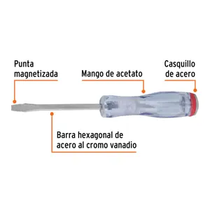 Desarmador plano de golpe 3/16