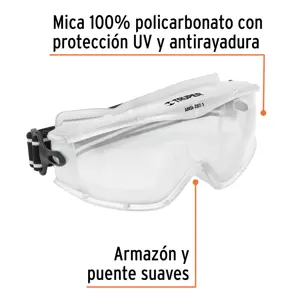 Goggles de seguridad profesionales, antiempaño, Expert