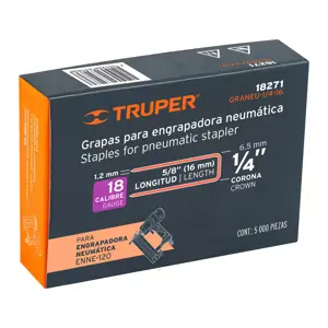 Truper Caja con 5000 grapas corona 1/4