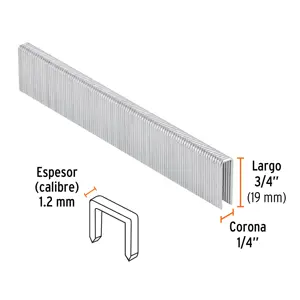 Truper Caja con 5000 grapas corona 1/4