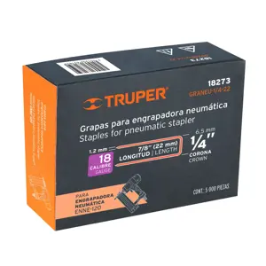 Truper Caja con 5000 grapas corona 1/4