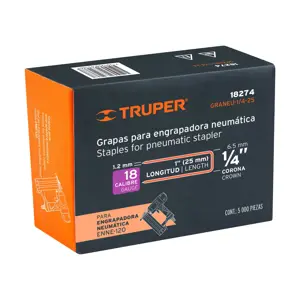 Truper Caja con 5000 grapas corona 1/4