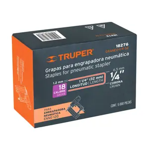 Truper Caja con 5000 grapas corona 1/4