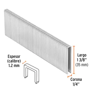 Truper Caja con 5000 grapas corona 1/4