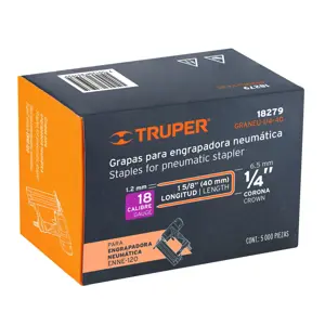 Truper Caja con 5000 grapas corona 1/4