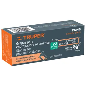 Truper Caja con 5000 grapas corona 3/8