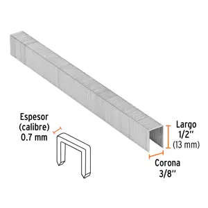 Truper Caja con 5000 grapas corona 3/8