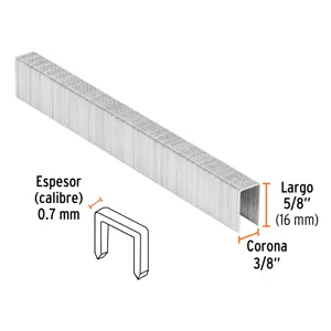 Truper Caja con 5000 grapas corona 3/8