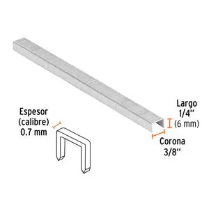 Truper Caja con 5000 grapas corona 3/8