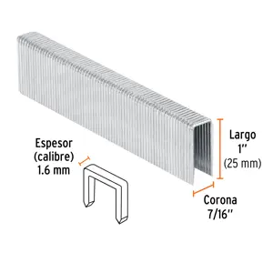 Truper Caja con 1000 grapas corona 7/16