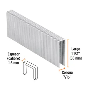 Truper Caja con 1000 grapas corona 7/16