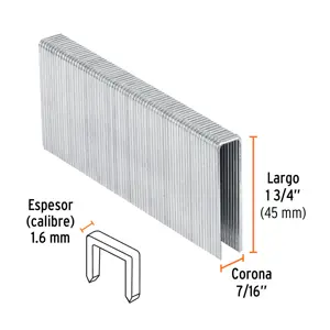 Truper Caja con 1000 grapas corona 7/16