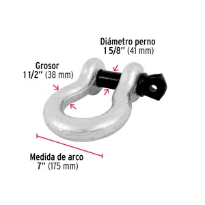 Grillete de acero forjado 1-1/2