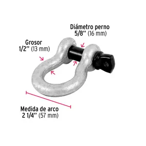 Grillete de acero forjado 1/2