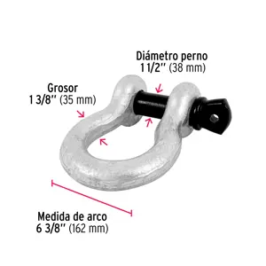 Grillete de acero forjado 1-3/8