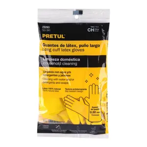 Guantes de látex para limpieza, chicos, Pretul