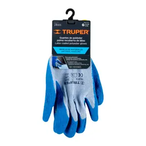 Guantes de poliéster recubiertos de latex, G, Truper