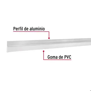 Guardapolvo fijo de 120 cm, aluminio, Hermex