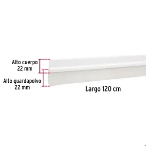 Guardapolvo fijo de 120 cm, blanco, Hermex