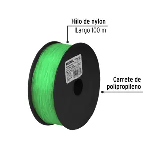 Pretul Carrete con 100 m de hilo para pesca verde calibre 1.00 mm