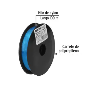 Pretul Carrete con 100 m de hilo para pesca azul calibre 0.30 mm