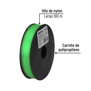 Pretul Carrete con 100 m de hilo para pesca verde calibre 0.50 mm