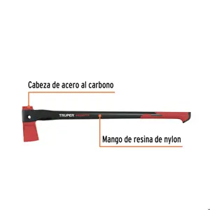 Hacha para rajar madera 4 lb mango de nylon de 36