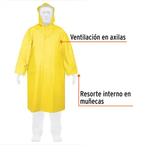 Gabardina impermeable doble capa, talla G, Truper