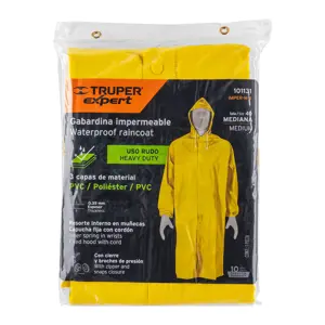 Gabardina impermeable triple capa, talla M, Truper Expert