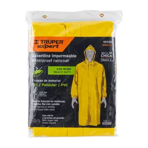 Gabardina impermeable triple capa, talla CH, Truper Expert