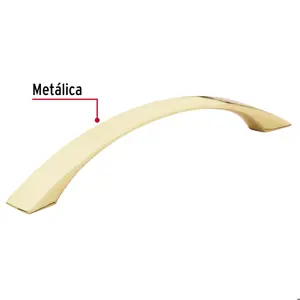 Hermex Jaladera metálica de 128mm estilo 