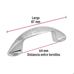 Hermex Jaladera metálica de 64mm estilo 