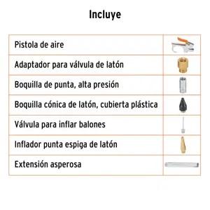 Truper Juego de pistola sopleteadora con 2 boquillas y 4 accesorios