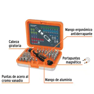 Truper Desarmador de precisión con 42 puntas intercambiables