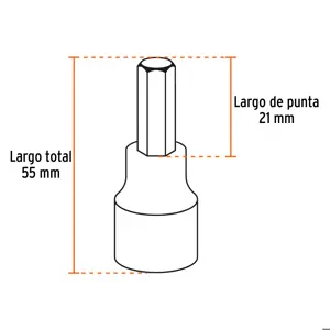 Truper Juego de 6 dados cuadro 1/2