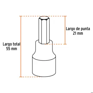 Truper Juego de 7 dados cuadro 1/2